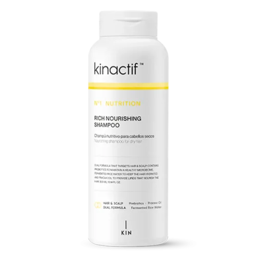 Φιάλη Rich Nourishing Shampoo 300 ml της Kinactif – Ενυδάτωση και θρέψη για ξηρά μαλλιά