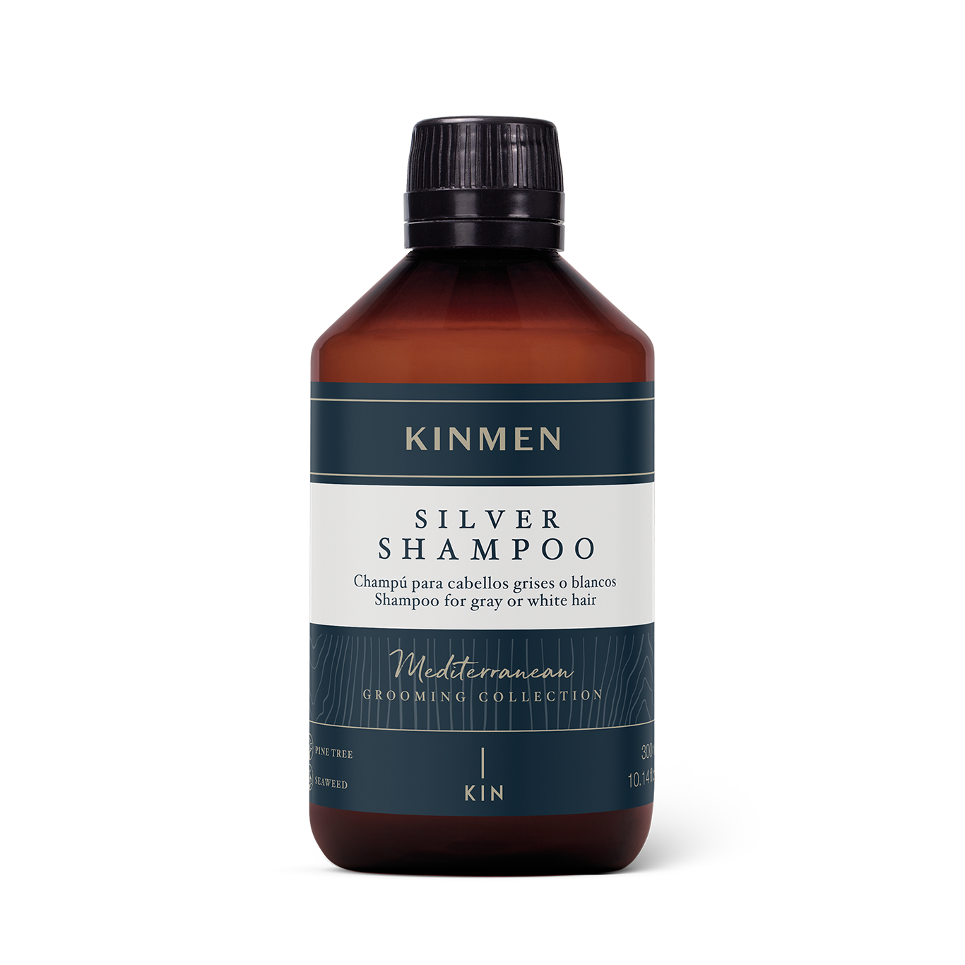 kinmen silver shampoo 300 ml – σαμπουάν για γκρι ή λευκά μαλλιά με αντικιτρινιστική δράση