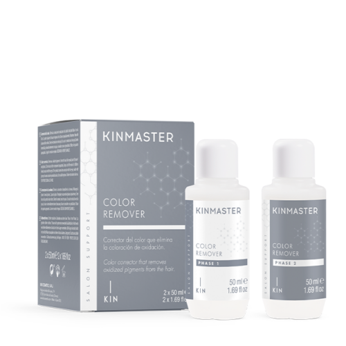 KINMASTER Color Remover 2x50ml επαγγελματικός διορθωτής χρώματος για αφαίρεση οξειδωμένων βαφών μαλλιών