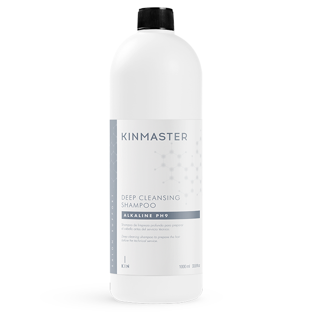 KINMASTER Deep Cleansing Shampoo 1000ml για βαθύ καθαρισμό και προετοιμασία μαλλιών πριν από τεχνικές εργασίες