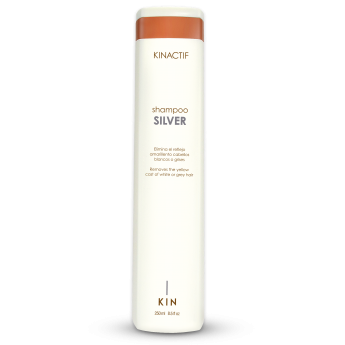 KINACTIF Silver Shampoo 250ml σαμπουάν εξουδετέρωσης κίτρινων τόνων για ξανθά και γκρι μαλλιά